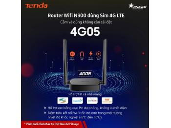 Tenda 4G05 Router Wifi N300 dùng Sim 4G LTE