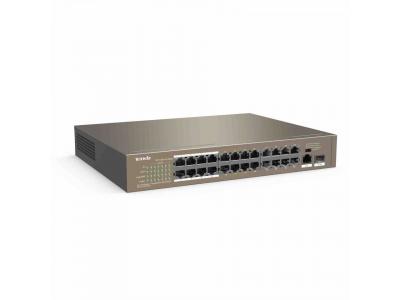 Tenda TEF1126P-24-250W  24FE+2GE/1SFP Rackmount Switch With 24-Port PoE - Bảo Hành 36 Tháng