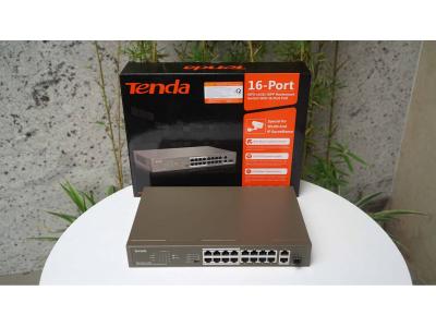 Tenda TEF1118P- 16-150W - 16FE+2GE/1SFP Desktop Switch With 16-Port PoE - Bảo Hành 36 Tháng