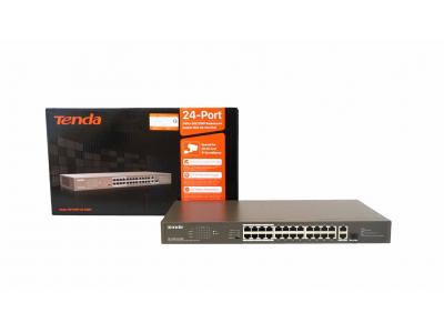 Tenda TEF1126P-24-250W  24FE+2GE/1SFP Rackmount Switch With 24-Port PoE - Bảo Hành 36 Tháng